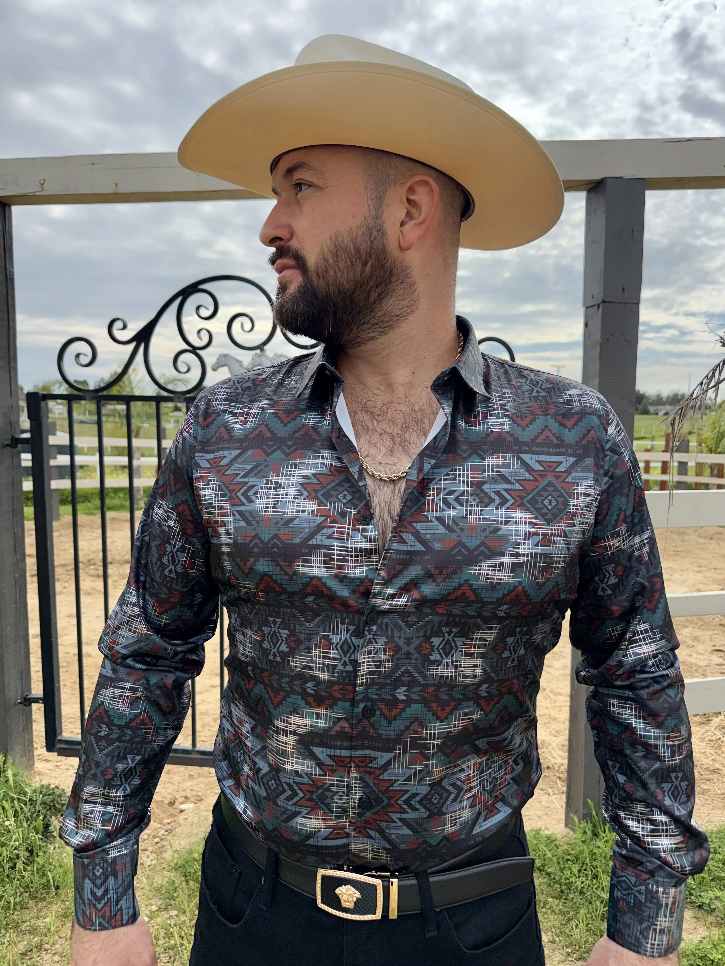 Camisa aztec teal Camisa aztec teal