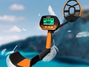 [3 OFF] Best Gift GoGonova Waterproof Metal Detector for Adults & Kids, with High Accuracy Lightweight 8" Search Coil, All Metal & Disc Modes Tool Portable