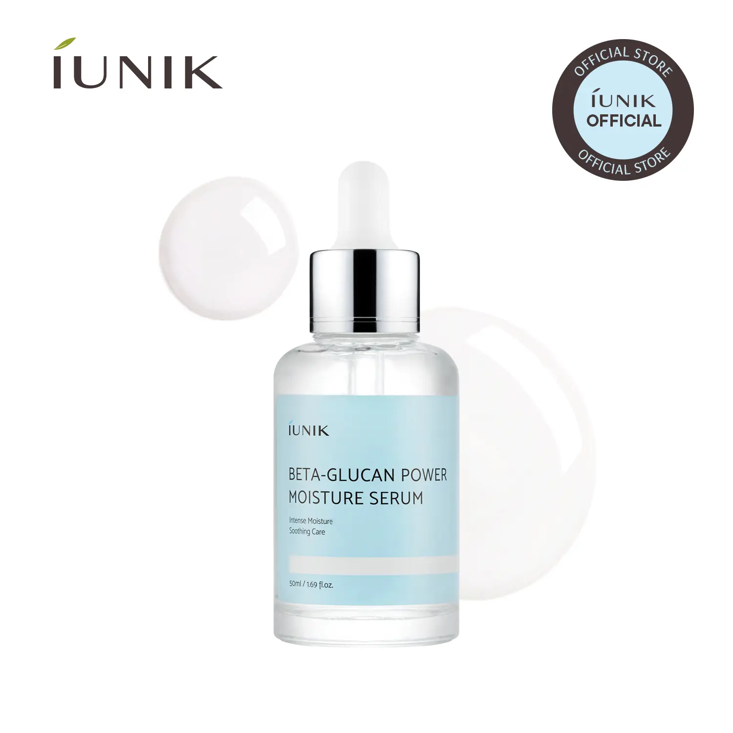 [IUNIK Official] Beta Glucan Power Deep Moisture Serum | 20% More Hydration & Skin Barrier Support for Dry & Sensitive Skin l Lightweight Gel Texture l summervibes | 1.69 fl oz (50ml)