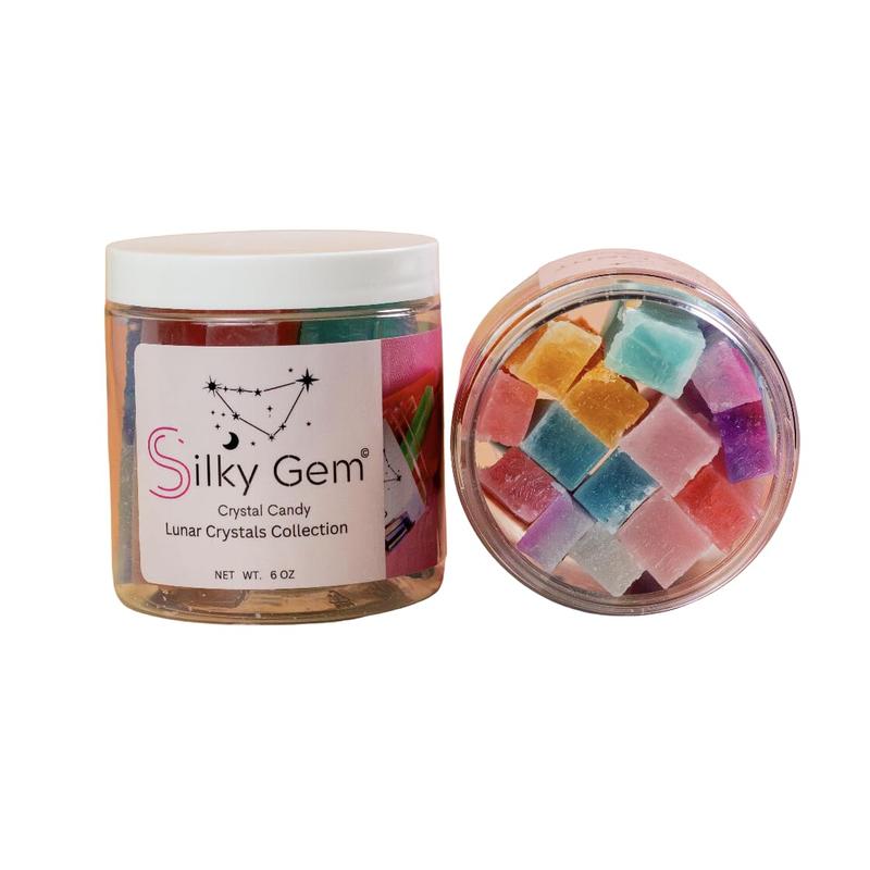 Silky Gem Lunar Crystals – Traditional Vietnamese Lunar New Year Candy – Crunchy Outside, Soft Inside – 10-12 Pieces in 8 oz Jar – Vegan, Gluten-Free,halloween candy Made in the USA