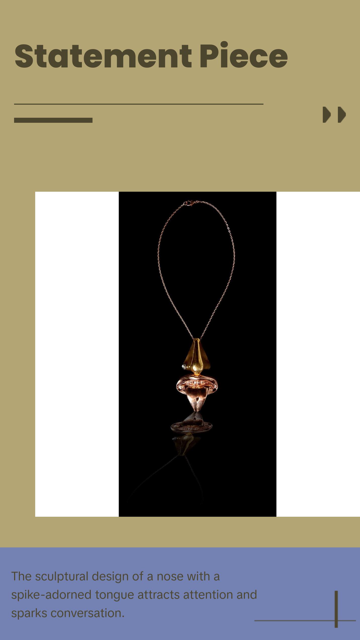 Pierced Tongue Perfume Pendant