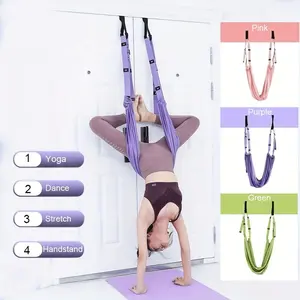 1pc Aerial Yoga Hanging Rope Home Waist Training Device Shoulder and Back Opening Traction Belt Stretching Strap Hang Behind Door Bend Handstand Workout Band