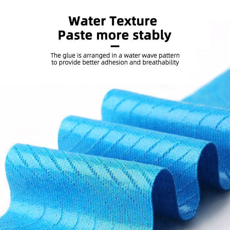 20 Pcs Precut Kinesiology Tape for Knees, Knee Support & Stability, Knee Pain Relief Athletic Tape - Waterproof & Elastic, Breathable Hypoallergenic Latex-Free Tape, Black