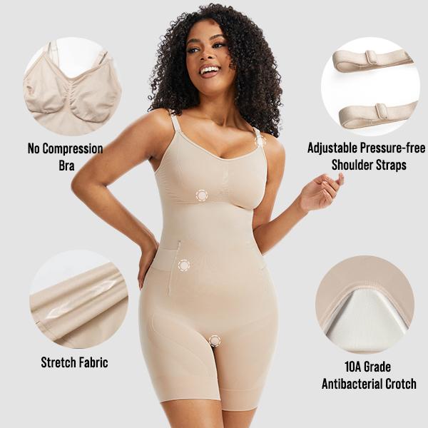 Lilylove Easy-Off Seamless Sculpting Bodysuit Full-Shapewear Tummy Slimming & Butt Lifting for Women Breathable Fabric & Everyday Comfort From S to XL