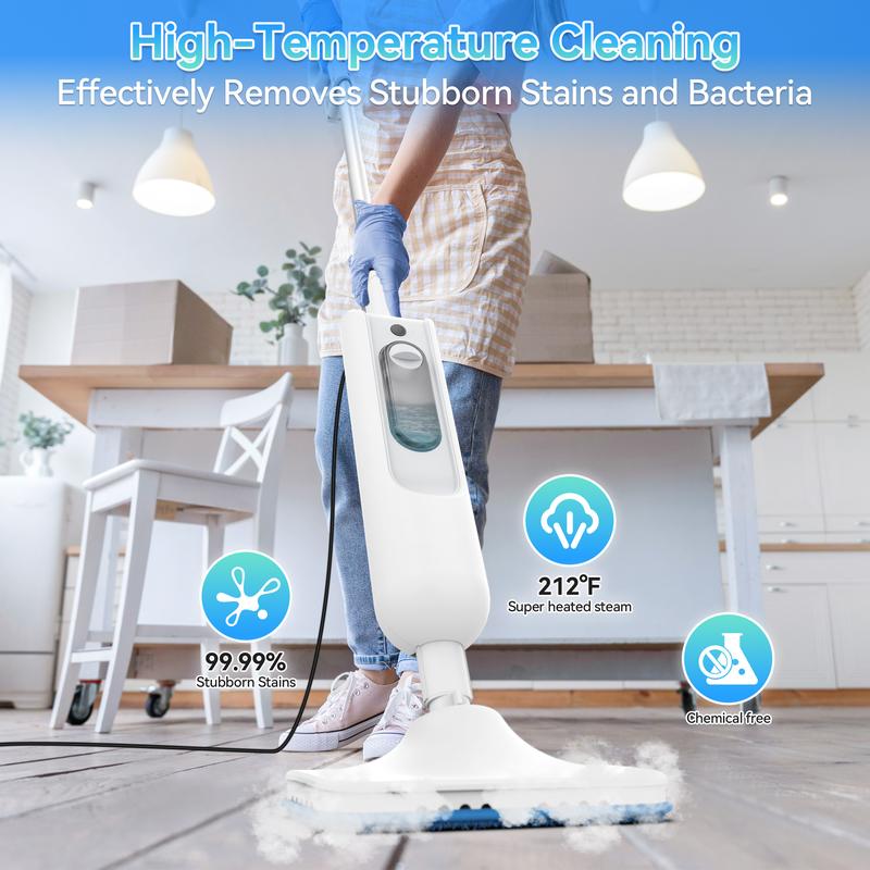 [FebFaves]Lightweight Detachable Handheld Steam Mop Cleaner for High temperature disinfection&Cleaning,Suitable for walls, floors, tiles, corners, grease and sticky stains