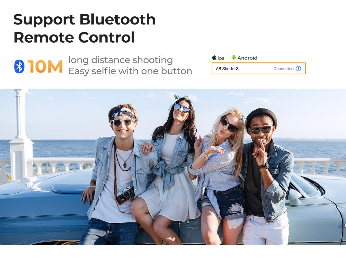 K&F CONCEPT Selfie Stick Tripod – 2-in-1 Phone/Camera Stand with Built-in Remote| For iPhone/Android, Works with Selfie Accessories & GoPro/DJI/Insta360| Ideal for Travel/Live Streaming/Vlogging/Daily Use