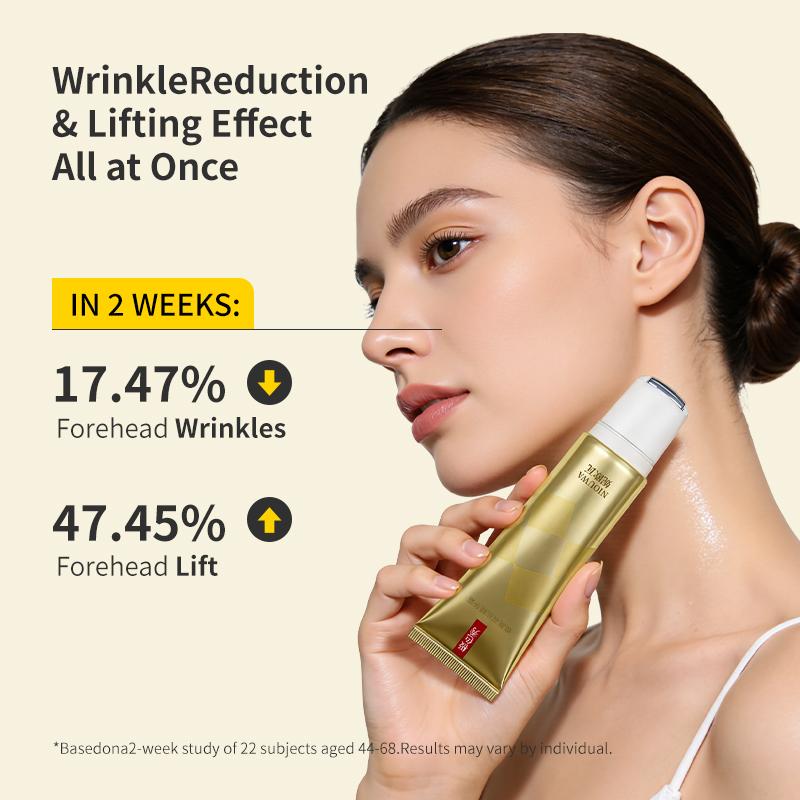 Skin lifting peptide, face lift at home massage anti-aging, dark spot & wrinkle minimizing moisturizing serum skincare, carreine, puffiness fine lines