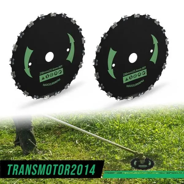 G-PLUS Motor Interior 2pcs 9" Chainsaw Brush Blade 20 Tooth Cutter Trimmer Head Weed Mower Saw Blade