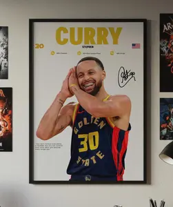 [Sale Up To 40%] [Unframe] Stephen Curry San Francisco Basketball Poster, Professional Athlete Wall Art, San Francisco Basketball Decor, San Francisco Basketball Illustration, Basketball Portrait