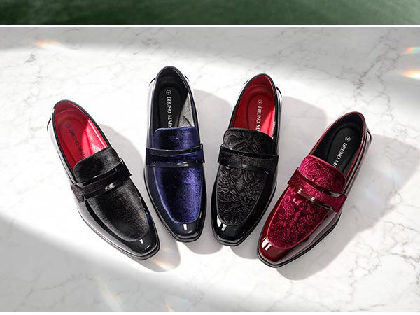 Bruno Marc Formal Mens Patent Loafers - Classic Tuxedo Dress Shoes for Wedding Business Party in Rich Colors Round Toe Slip On Plain Pattern Removable Insole