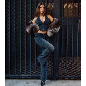 Dark Rose Drama Low-Rise Jeans