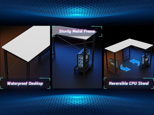 【Deal】Sweet Furniture S - L Shaped Computer Corner Desks Gaming Desk PC Table with CPU Stand Side Bag for Home Office Dorm Sturdy, 50 Inch 【Deal】Sweet Furniture S - L Shaped Computer Corner Desks Gaming Desk PC Table with CPU Stand Side Bag for Home Office Dorm Sturdy, 50 Inch