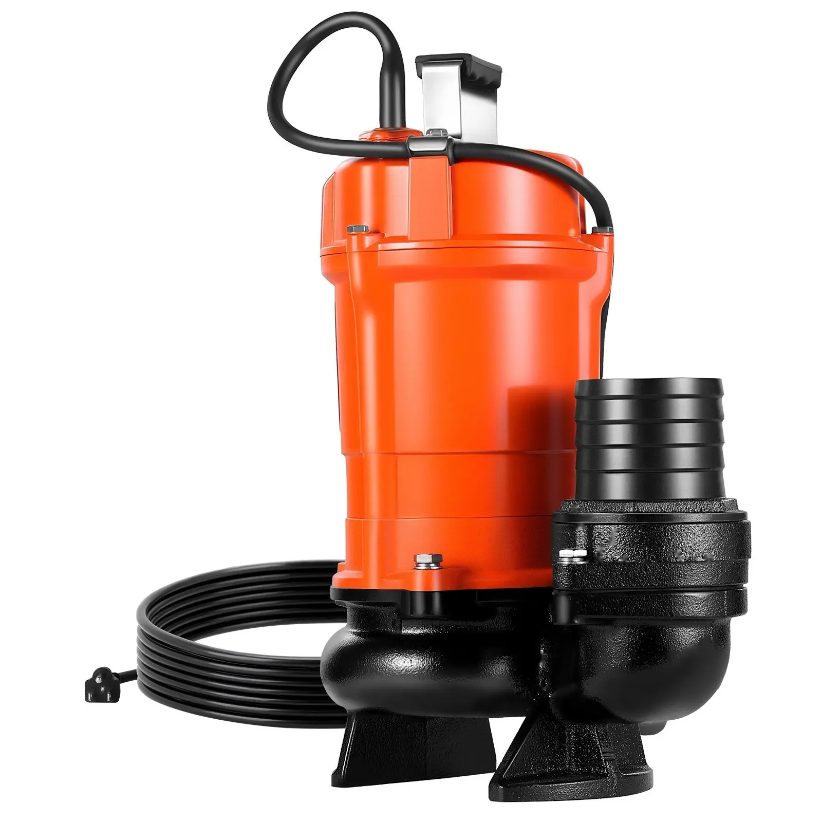 1 HP Submersible Trash Pump, 5000 GPH, 120V Cast Iron Sump Sewage Pump With 3-Inch Discharge, 40-Foot Max Lift, Drains Dirty Water and Debris, For Pools, Gardens, Ponds, Basements, Flooded Areas