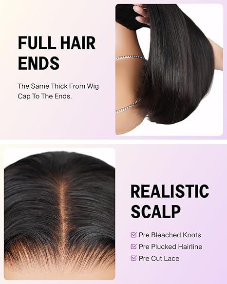 Megalook 250% Density Burgundy #99J/Natural Black/Milk Tea Straight 6x5 HD Full Lace Frontal Wig Transparent Lace Human Hair Lace Wig Red Colored for Women Pre Plucked