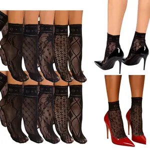 Women's 5-Pack Lace Anklet Socks – Delicate Ruffled Lace Trim, Sweet Ruffle Detail for Everyday Elegance & Feminine Charm