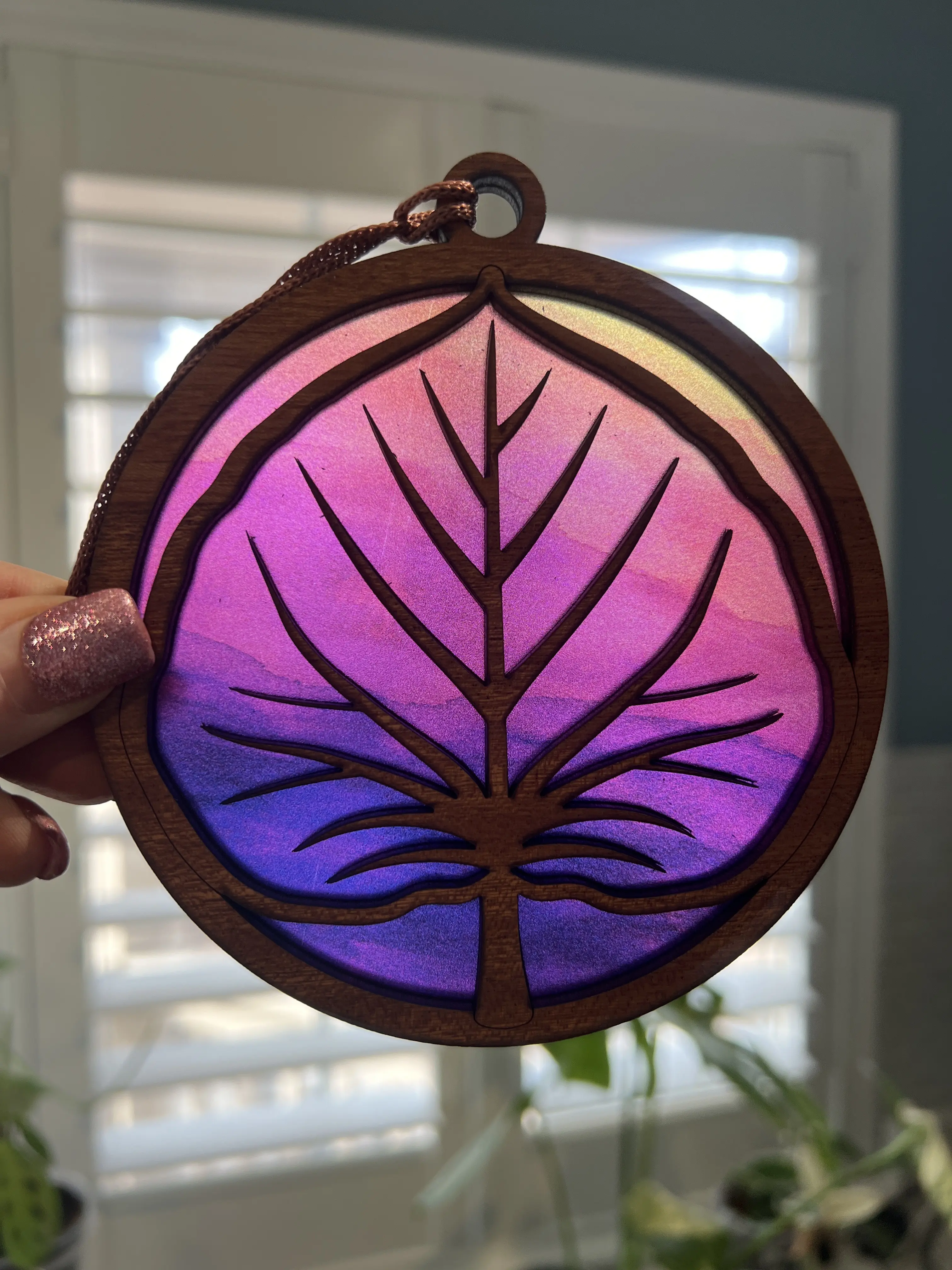 Aspen Leaf Suncatcher for Sunny Window
