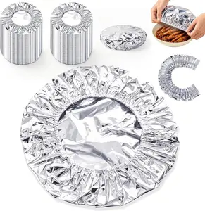 20-Piece Set of Aluminum Foil Insulation Sleeves for Family Dining Tables and Food Containers—Heat-Resistant, Flexible, and Fresh-Keeping for Kitchen Food; High-Quality Aluminum Foil; A Must-Have for Everyday Household Use