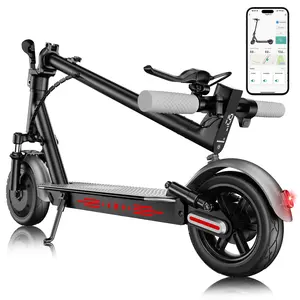 E-Scooter [Lithium-ion (Li-ion) Battery] Dual Suspension 19 MPH 10 Inch Tire Adjustable Speed, 36V 10.4Ah Battery, App Control via YouFs-A, LED Headlight and Rear Brake Light Electric Commuter