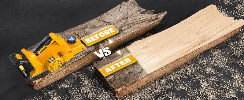 Cordless 3-1/4" Electric Wood Planer with 1x2.0Ah Battery, 15000RPM Power Planer for Woodworking Carpentry DIY Blades and Edge Guide Cordless 3-1/4" Electric Wood Planer with 1x2.0Ah Battery, 15000RPM Power Planer for Woodworking Carpentry DIY Blades and Edge Guide