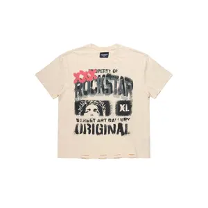 Kyo Beige Oversized Graphic T-Shirt