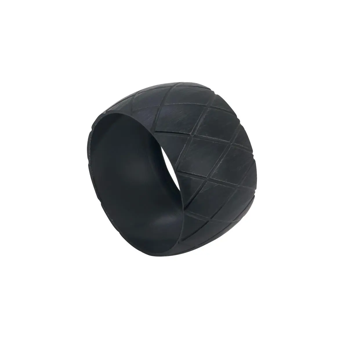 Saro Lifestyle NR642.BK Harlequin Brass Round Napkin Rings - Black, 4-Piece Set, Refined Look for Special Events & Entertaining Guests