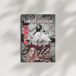 Tomura Anime Poster, My Hero Academia Manga Villain Art Print, Dark Manga Wall Decor, Gift For Fans