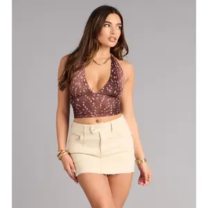 Sweet But Bold Polka Dot Halter Top