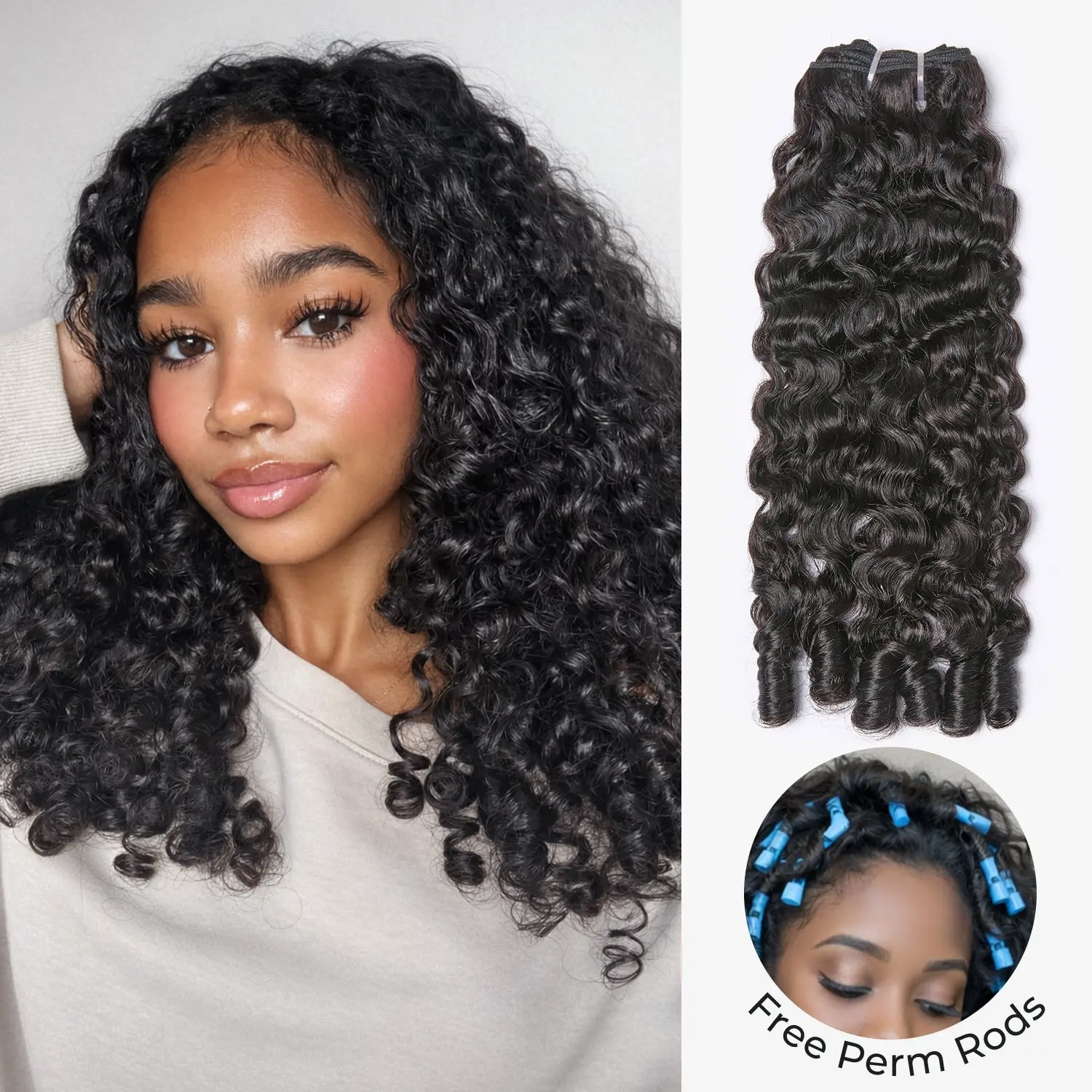 Burmese Curly + Free Perm Rods
