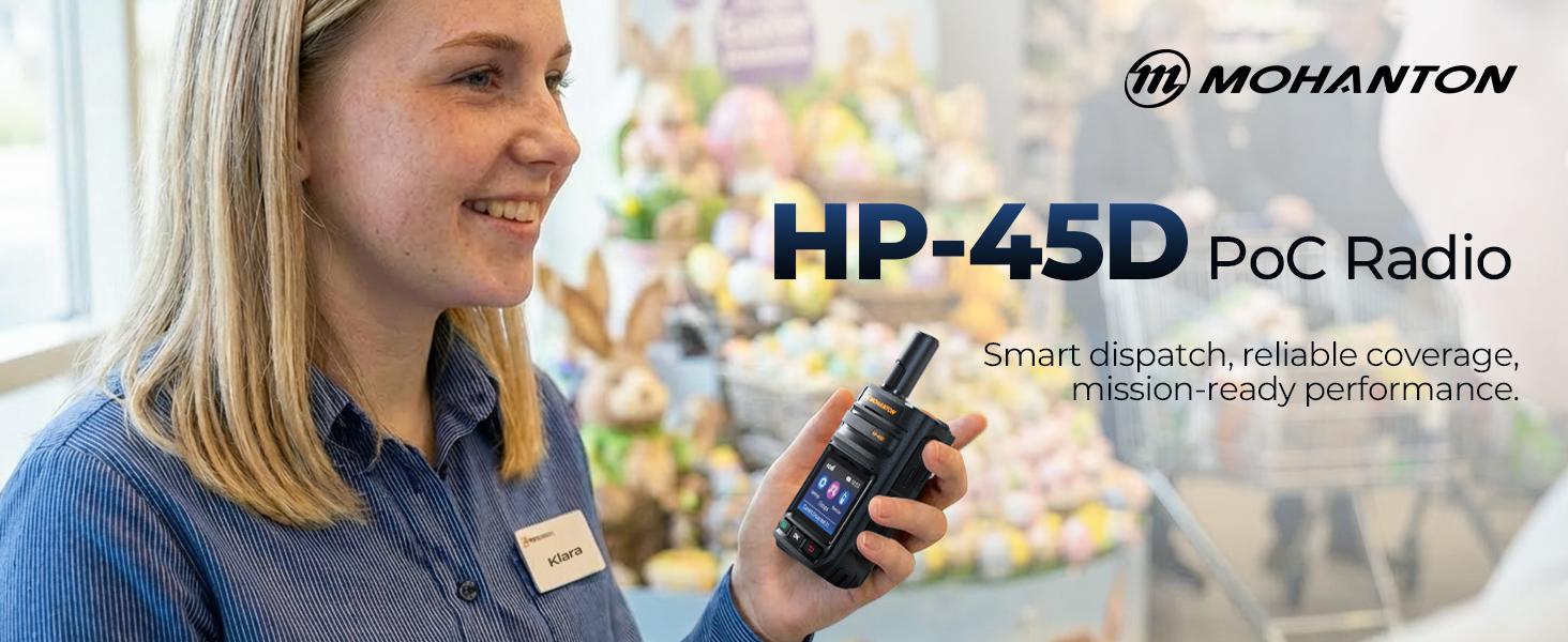 2PC M MOHANTON HP-45D 4G LTE POC Radio with Lifetime Free SIM - No Monthly Fees HD Loud Audio Massive 4000mAh Battery 2PC M MOHANTON HP-45D 4G LTE POC Radio with Lifetime Free SIM - No Monthly Fees HD Loud Audio Massive 4000mAh Battery