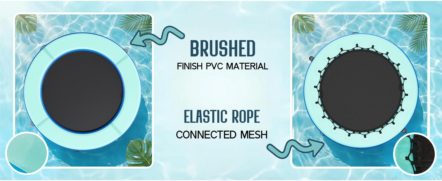 AMERLIFE Hexagon/Circle/Triangle 8FT/10FT/12FT Inflatable Water Hammock for Adults, Floating Raft Dock Platform with Mesh, Heavy Duty Water Float Dock for Lake Beach Party