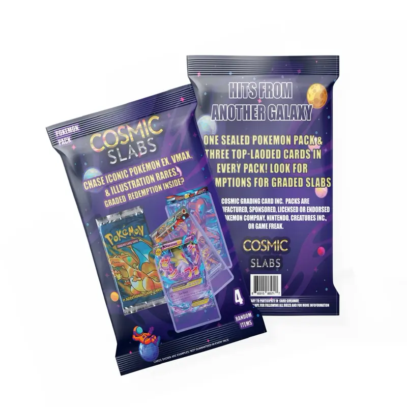 Cosmic slab Pokemon sealed mystery packs 3 licensed factory sealed Pokemon packs per cosmic slab pack .