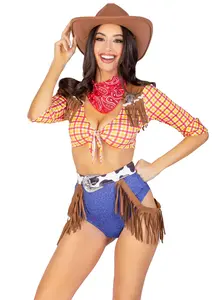 Playful Cowgirl Halloween Costume Outfit Womenswear