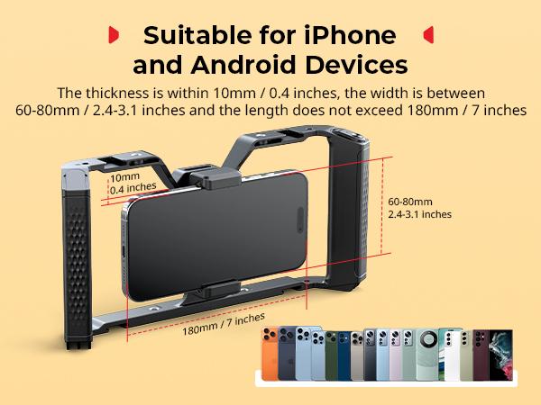 SmallRig IntegraGrip Wireless Control Universal Phone Cage, Ultra-Wide Dual handgrip Smartphone Video Rig with Cold Shoe Mount, Suitable for iPhone 17 16 & Android, for Videomaker Vlogging Content Creator Kit Camera Tripod 5355/5356 SmallRig IntegraGrip Wireless Control Universal Phone Cage, Ultra-Wide Dual handgrip Smartphone Video Rig with Cold Shoe Mount, Suitable for iPhone 17 16 & Android, for Videomaker Vlogging Content Creator Kit Camera Tripod 5355/5356