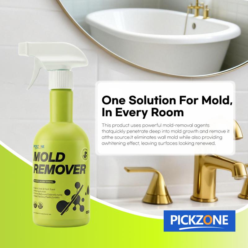 PICKZONE Mold Remover and Mildew Remover Heavy Duty Stain, Spray Bottle, 2026 Multi-Surface Stain Remover for Loader Washing Machine, Bathroom Grout, Shower, Caulk Tile, Wood, Concrete, Glass, and More