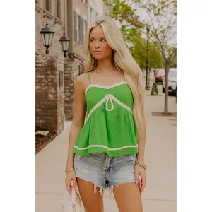 Key Largo Cutie Linen-Blend Top