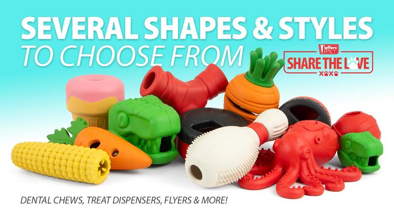 Jeffers Floating Natural Rubber Dog Chew Toy with Vanilla Scent for Dental Health and Water Play