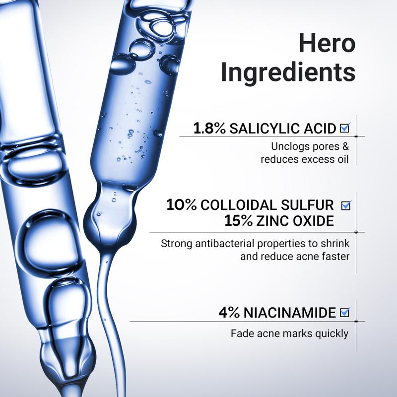 Dr.Leo Drying Lotion Plus | Visibly Shrinks Pimples in 24 Hours & Helps Fade Acne Marks in 7 Days | With 1.8% Encapsulated Salicylic Acid, 4% Niacinamide & 10% Sulfur  (20ml)