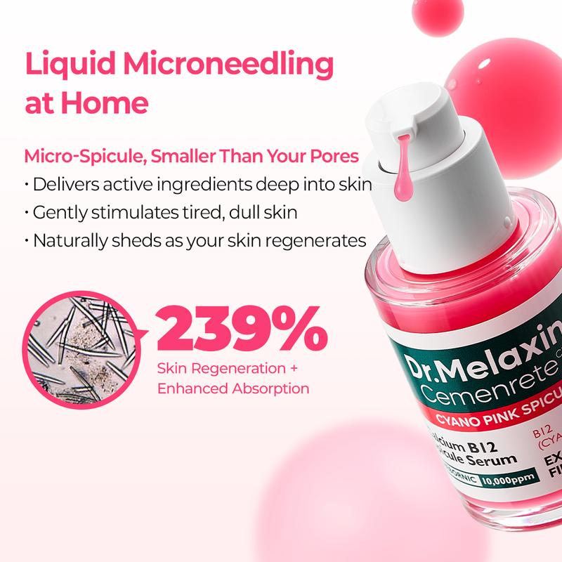 [Dr.Melaxin Official] Cemenrete Cyano Pink Spicule Serum | Pore tightening, Brightening, Moisturizing, Wrinkles | Korean Cosmetics | 1.01 fl.oz.