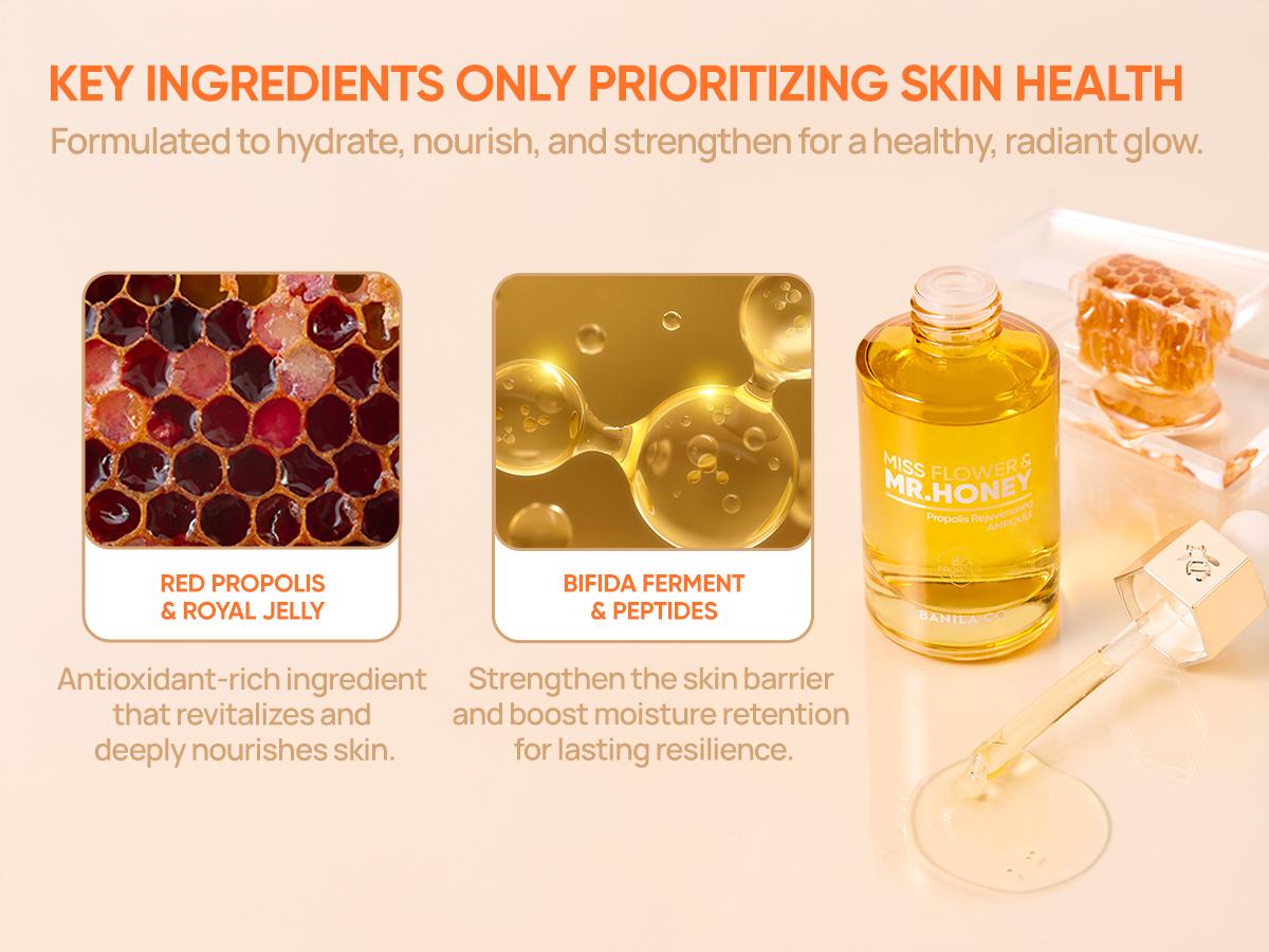 Miss Flower & Mr. Honey Propolis Rejuvenating Ampoule - Intense Nourishment & Radiance Miss Flower & Mr. Honey Propolis Rejuvenating Ampoule - Intense Nourishment & Radiance