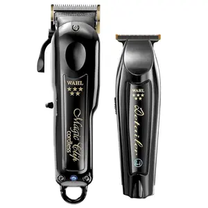 Wahl Cordless Barber Combo: Magic Clip Clipper & Detailer Li Trimmer 3025397 – Professional Hair Cutting Kit