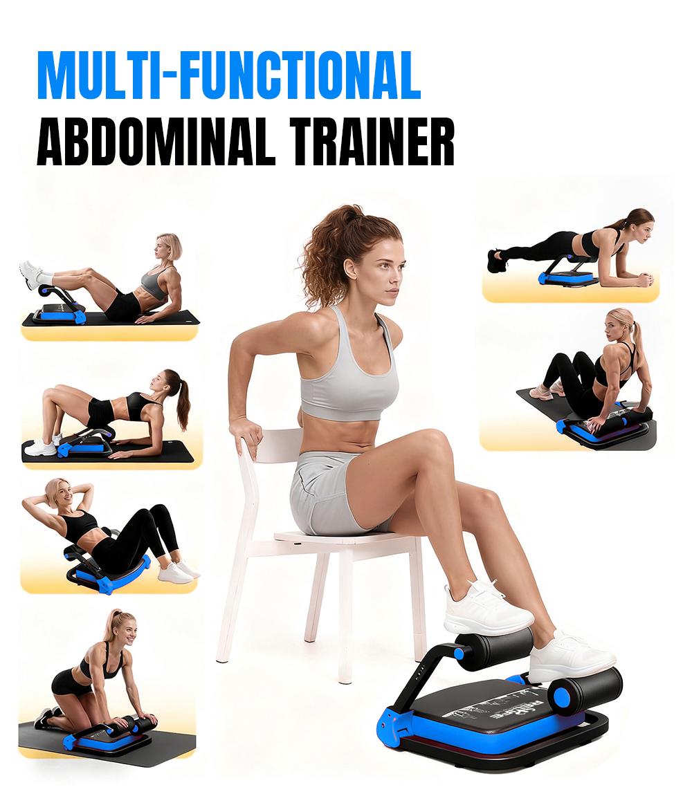 RELIFE REBUILD YOUR LIFE Ab Trainer Sit-up Machine, Ab Crunch Equipment for Core Workout, Home Gym Abdominal Crunch & Roll-Up Exercise Machine 330LBS