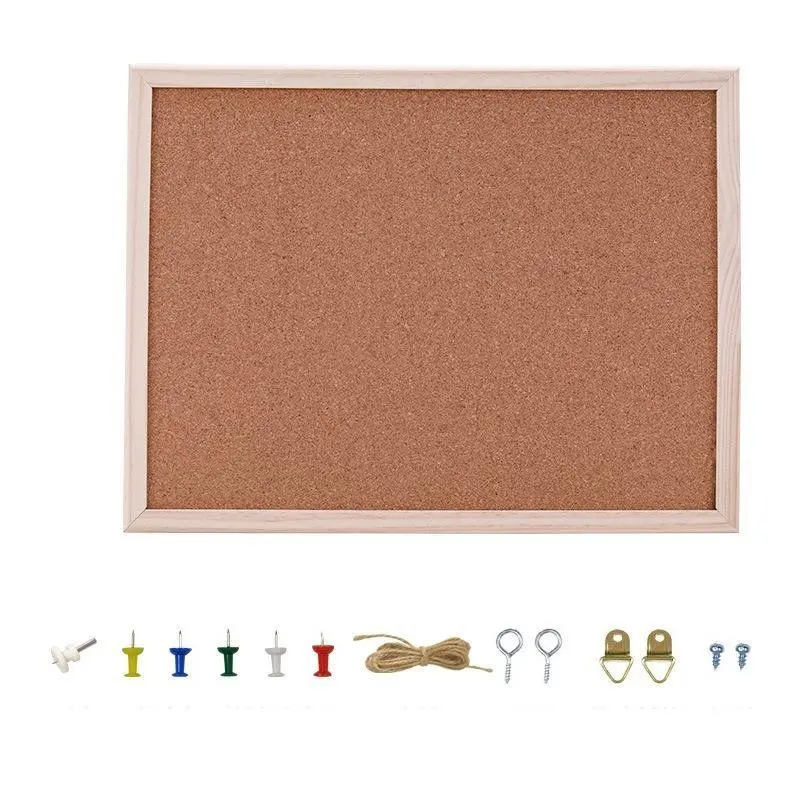 Style Wall Decor Cork Board Set, Home Decoration, Decoration Items, 14-Piece 12x16 Inch Dual-Sided Wood Frame Photo Pinboard, Easy Install Multi-Functional Hanging Board