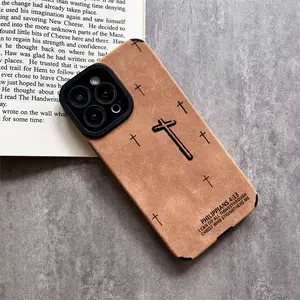 Cross And Philippians 4:13 Minimalist Faith Phone Case Providing Reliable Drop Protection While Keeping Your Faith Close Suede-like Finish Fine hole imitation fur phone case suitable for iPhone 17 16 15 14 13 12 11 Pro Max Plus X XS Max