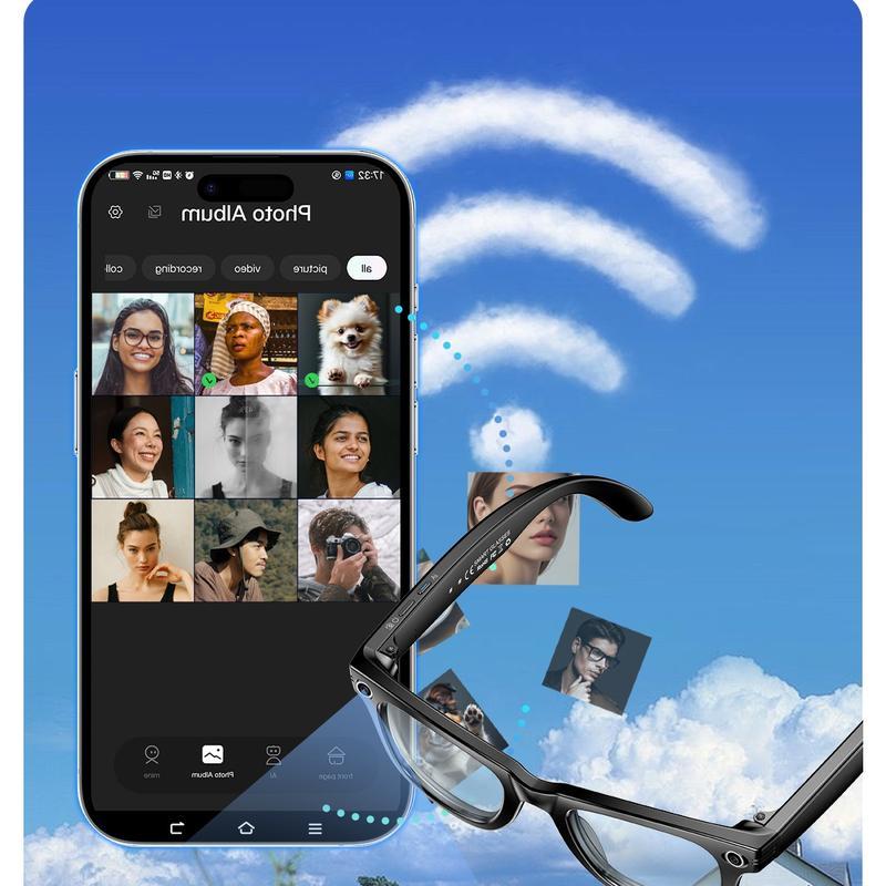 HIRO Smart AI Camera Glasses with 8MP Resolution Convenient Button Touch Adjustment for Travel Outdoor Adventures Hands-Free Photography 160+Languages Real-Time Translation Bluetooth Wireless Wearable Video Recording gift Multifunctional Audio Sunglasse HIRO Smart AI Camera Glasses with 8MP Resolution Convenient Button Touch Adjustment for Travel Outdoor Adventures Hands-Free Photography 160+Languages Real-Time Translation Bluetooth Wireless Wearable Video Recording gift Multifunctional Audio Sunglasse