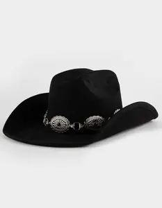 Womens Boho Cowboy Hat, Black