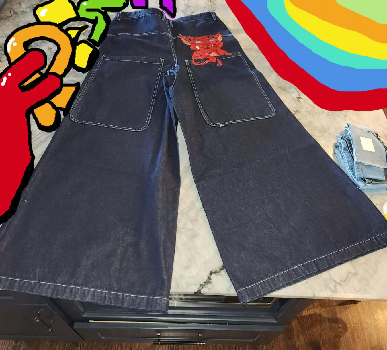 McGoodStore Super Baggy Flared Denim Jeans / Pants