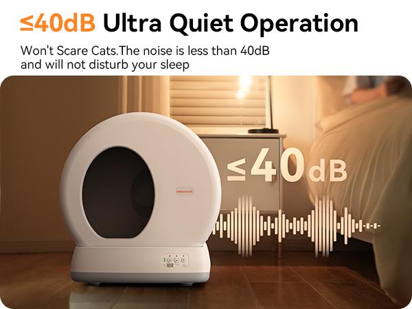 Meowant automatic litter box, Self-Cleaning，Odor Removal/APP Control Smart Cat Litter Box with Mat & Liner，Valentine's Gift, Meowant SC01