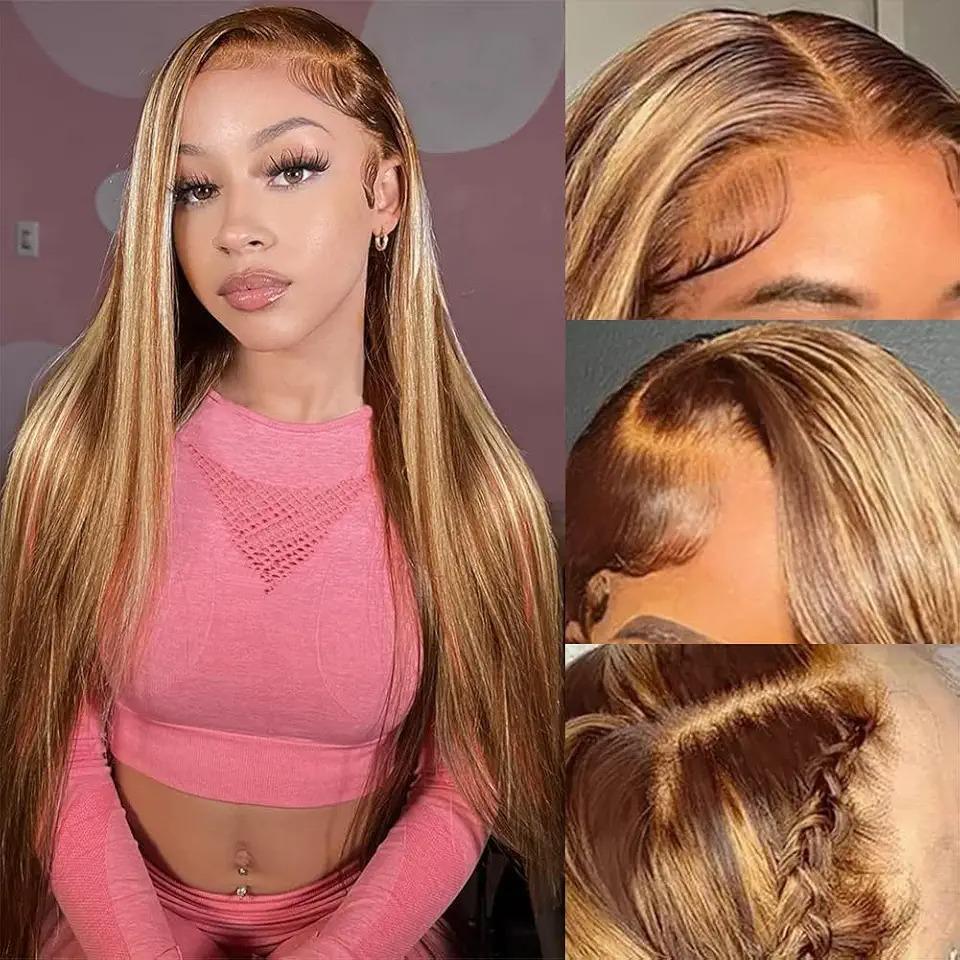 99J Burgundy 13x6 Hd Transparent Lace Frontal Wig Pre plucked Straight /Body Wave Lace Front Wigs Human Hair For Women 180% Density