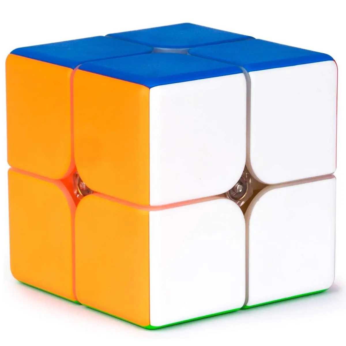 Magnetic Speedcube - 49mm 2x2 Stickerless Puzzle Toy with Fast Solving, Smooth Rotation, Vibrant Finish, Ideal Gift for Cube Lovers, Adults, Teens