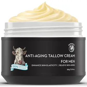 SKINARVE Anti-Aging Tallow Cream for Men Pure Beef Tallow Moisturizer with Vitamins A D E K 1.7 oz Natural Ingredients Chemical-Free Daily Use Ideal Gift for Dry Skin Moisture